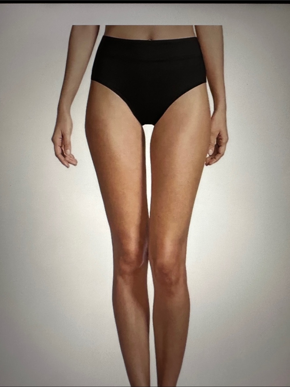 Lands' End Women's Black High Waisted Bikini Swim Bottoms Size Medium